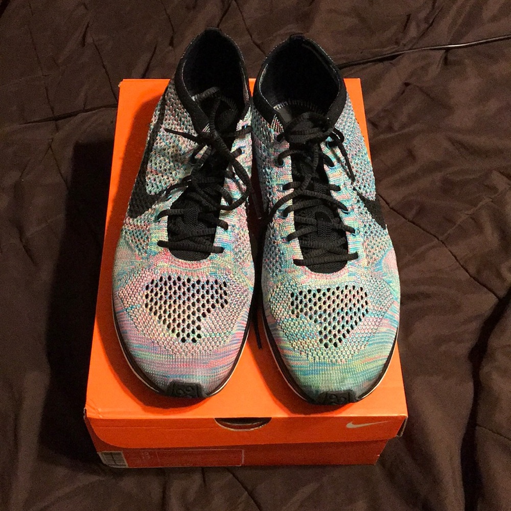 Nike multicolor flyknit racers 2.0